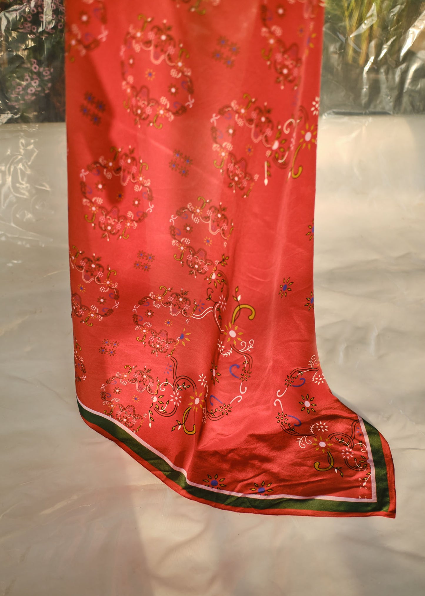 Amalia Brick - Silk Square Scarf