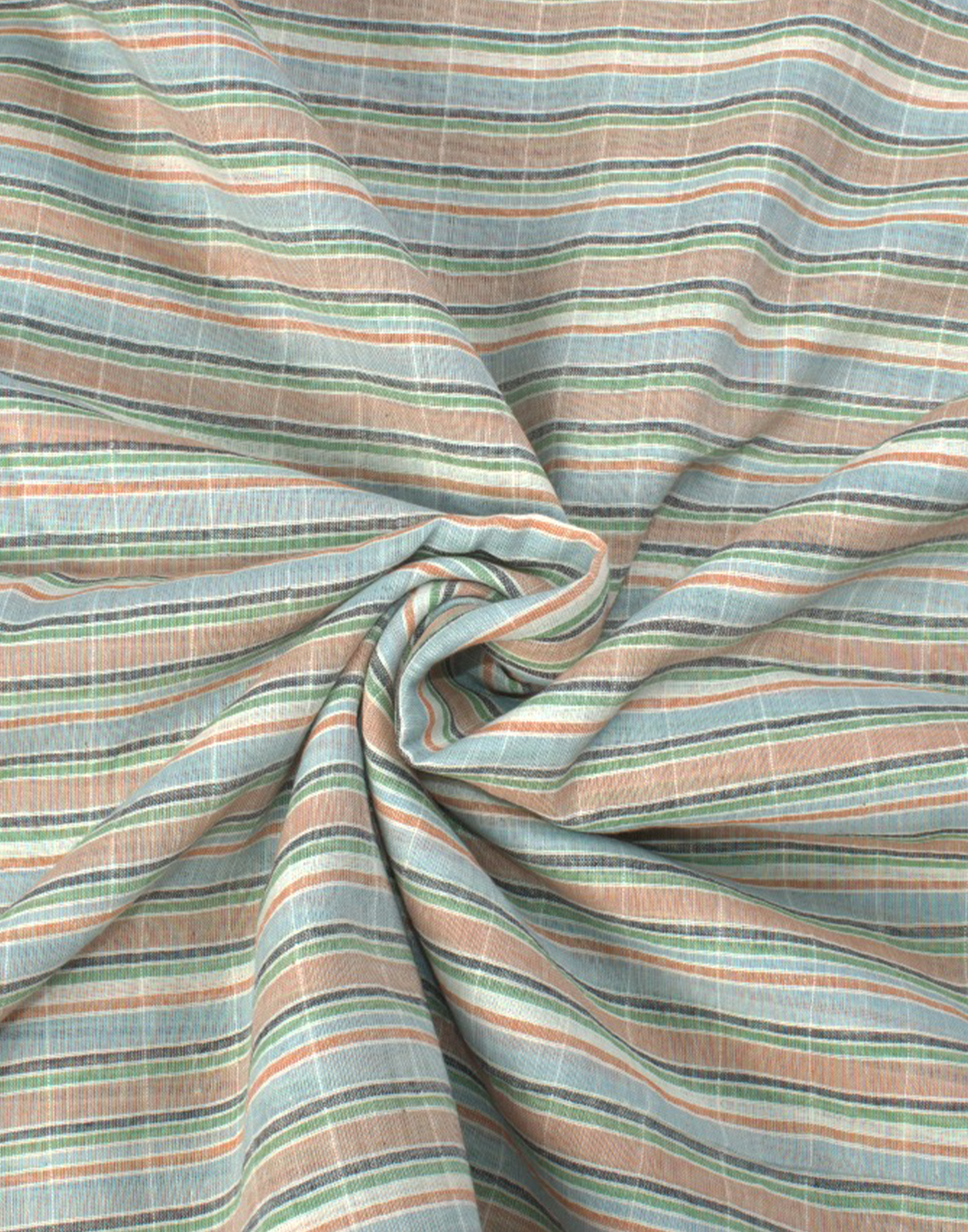 Handwoven Cotton Striped Fabric - Pomelo