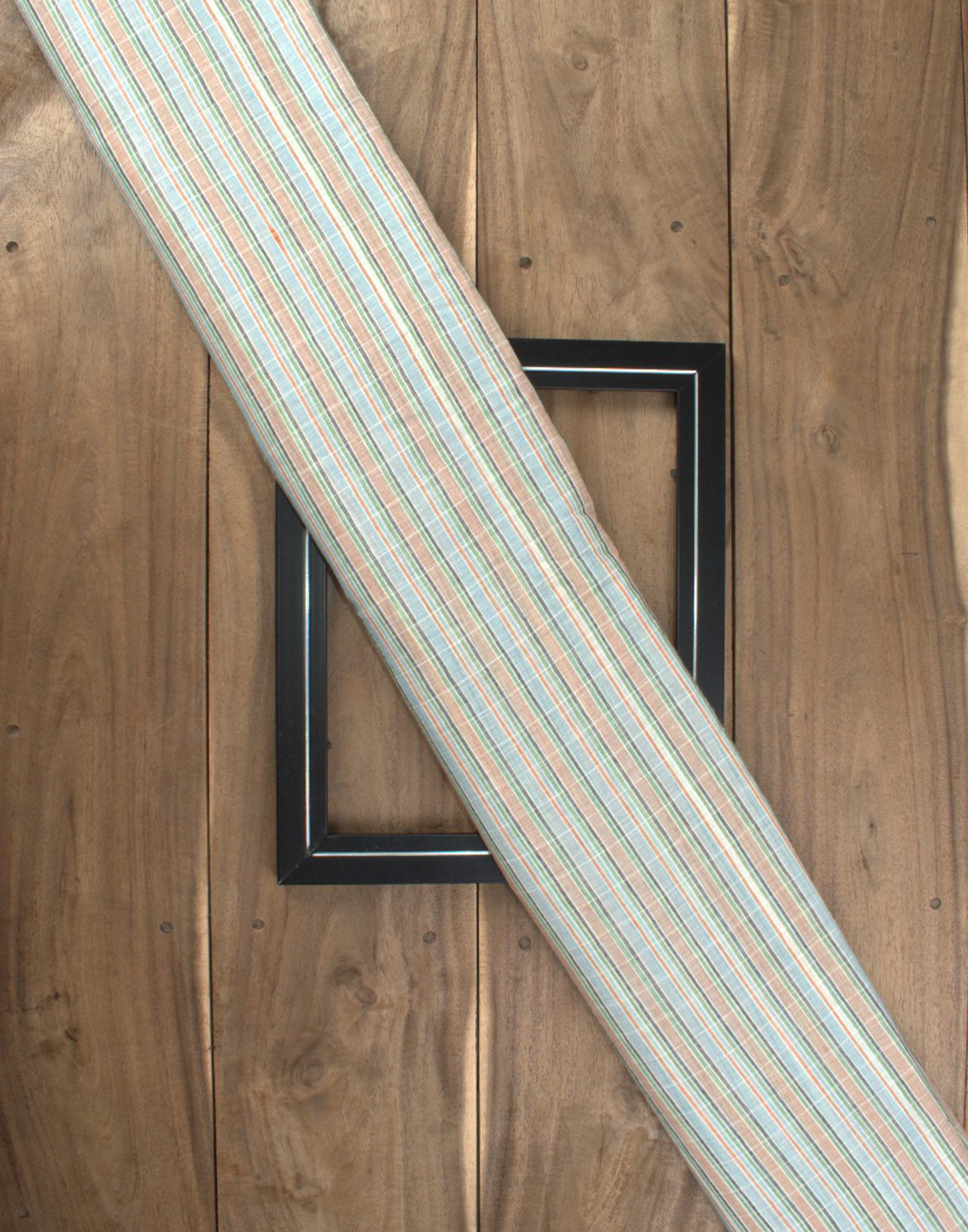 Handwoven Cotton Striped Fabric - Pomelo