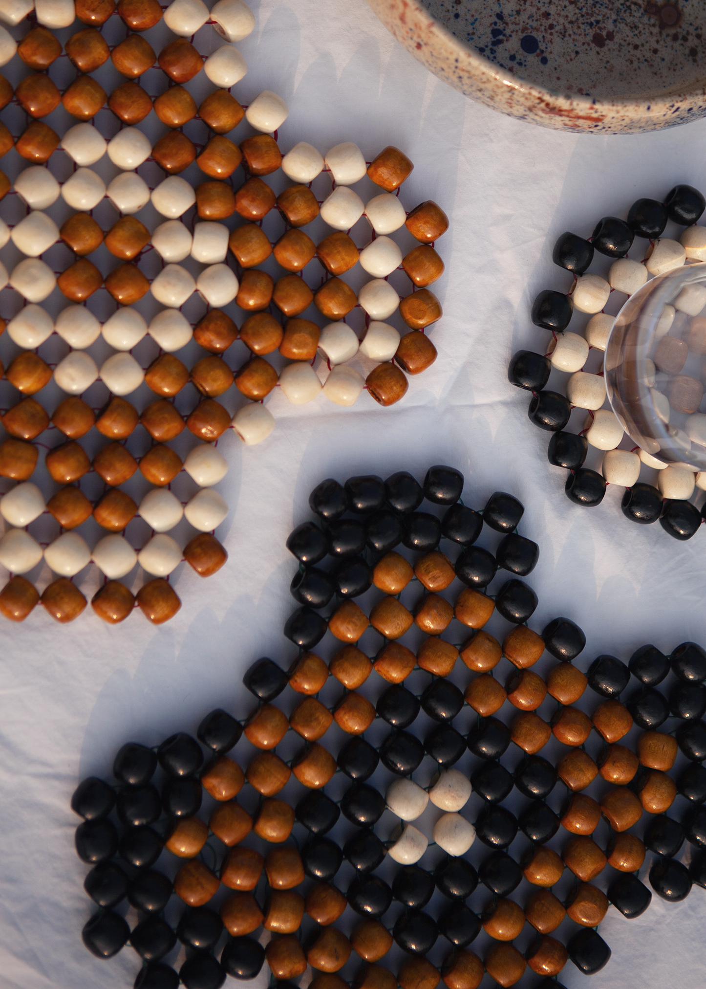 Checkers Trivet - White (Set of 2)