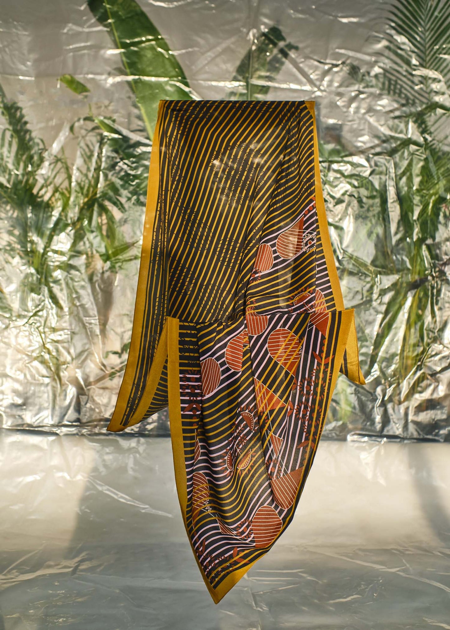 Aso Mustard - Silk Square Scarf