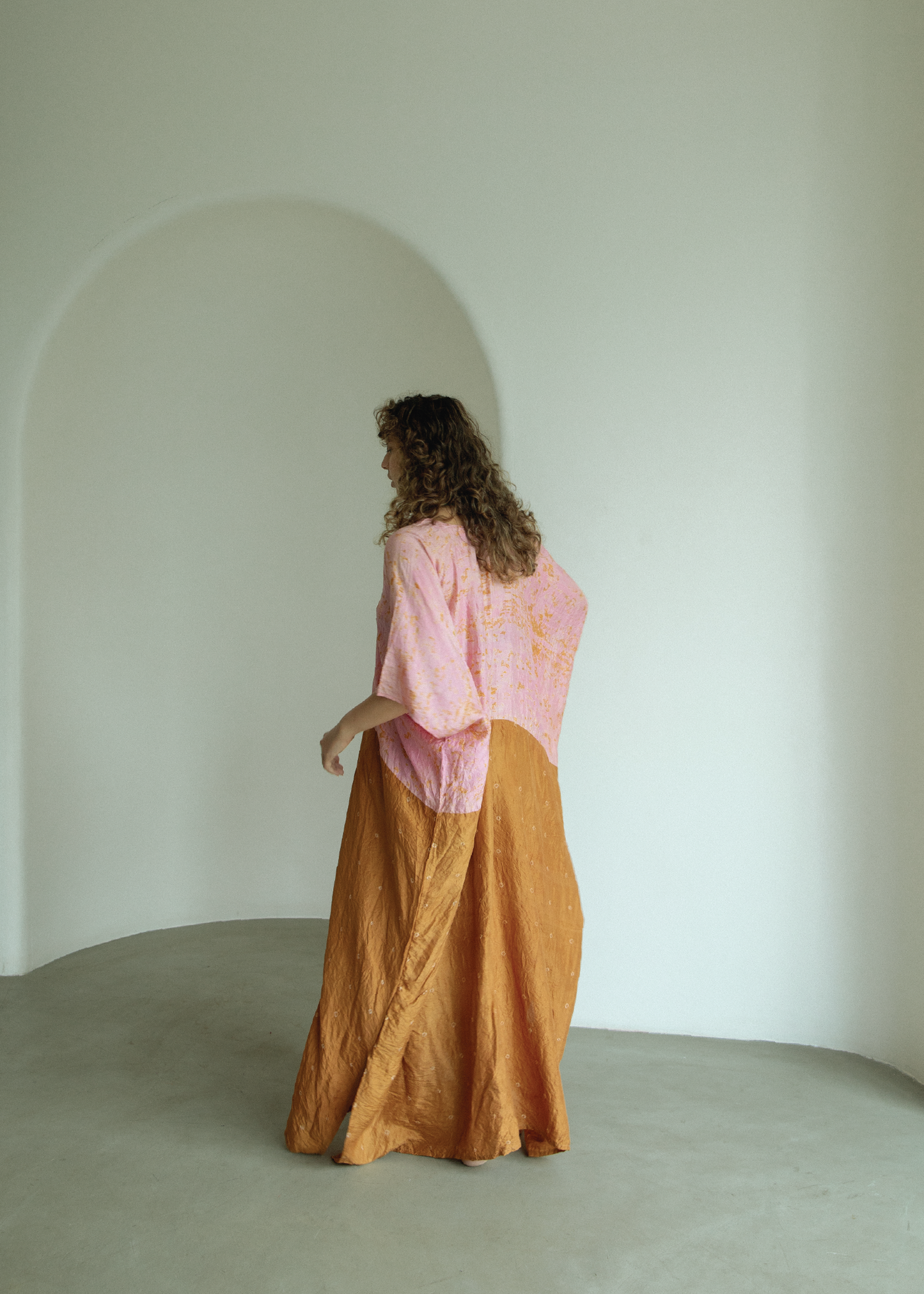 Silk Kaftan - Gulabi