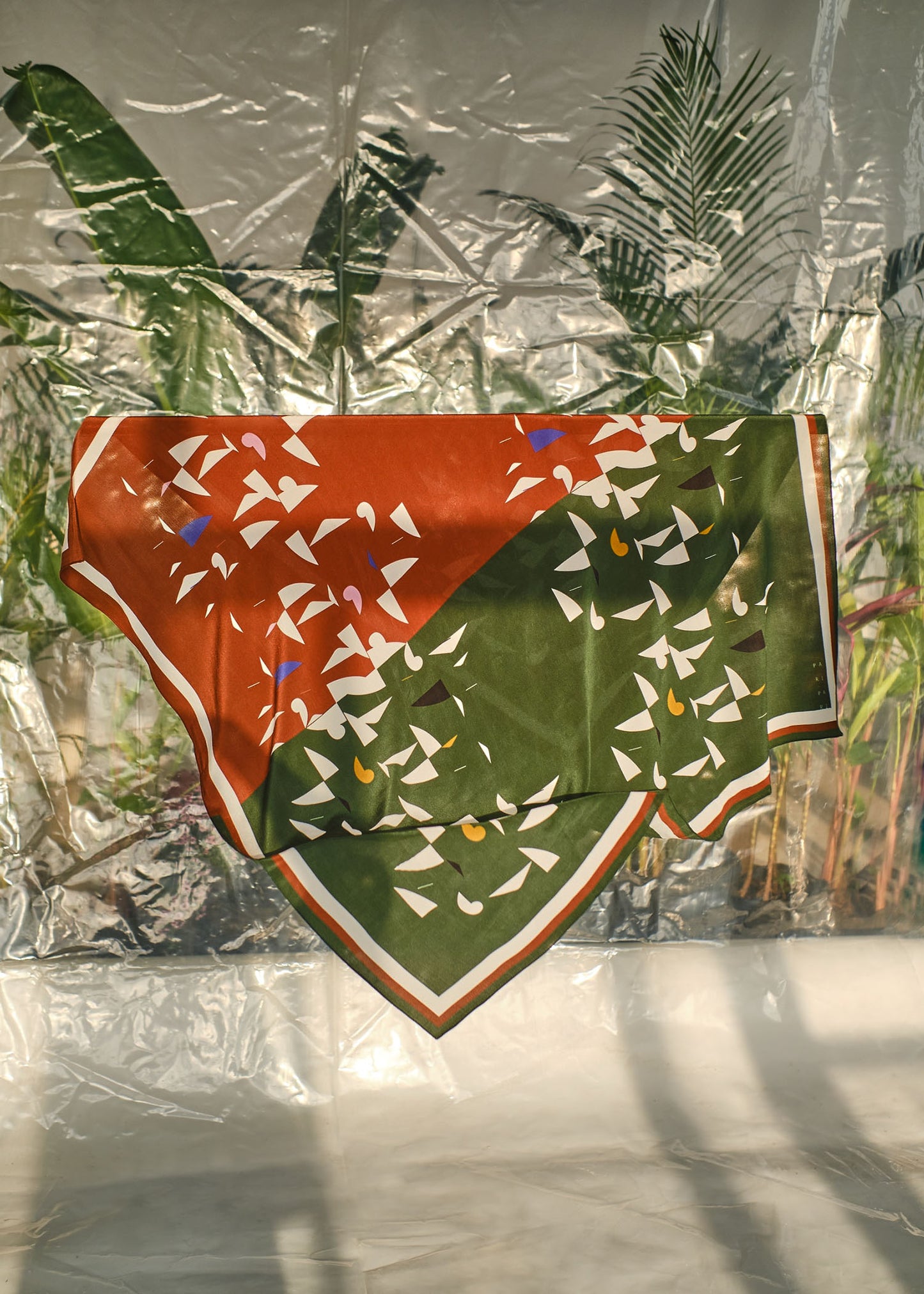Ihaan Brick - Silk Square Scarf