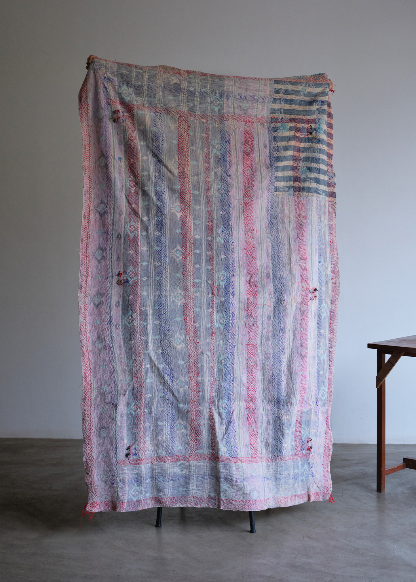 Holding Hands - Vintage Kantha Quilt