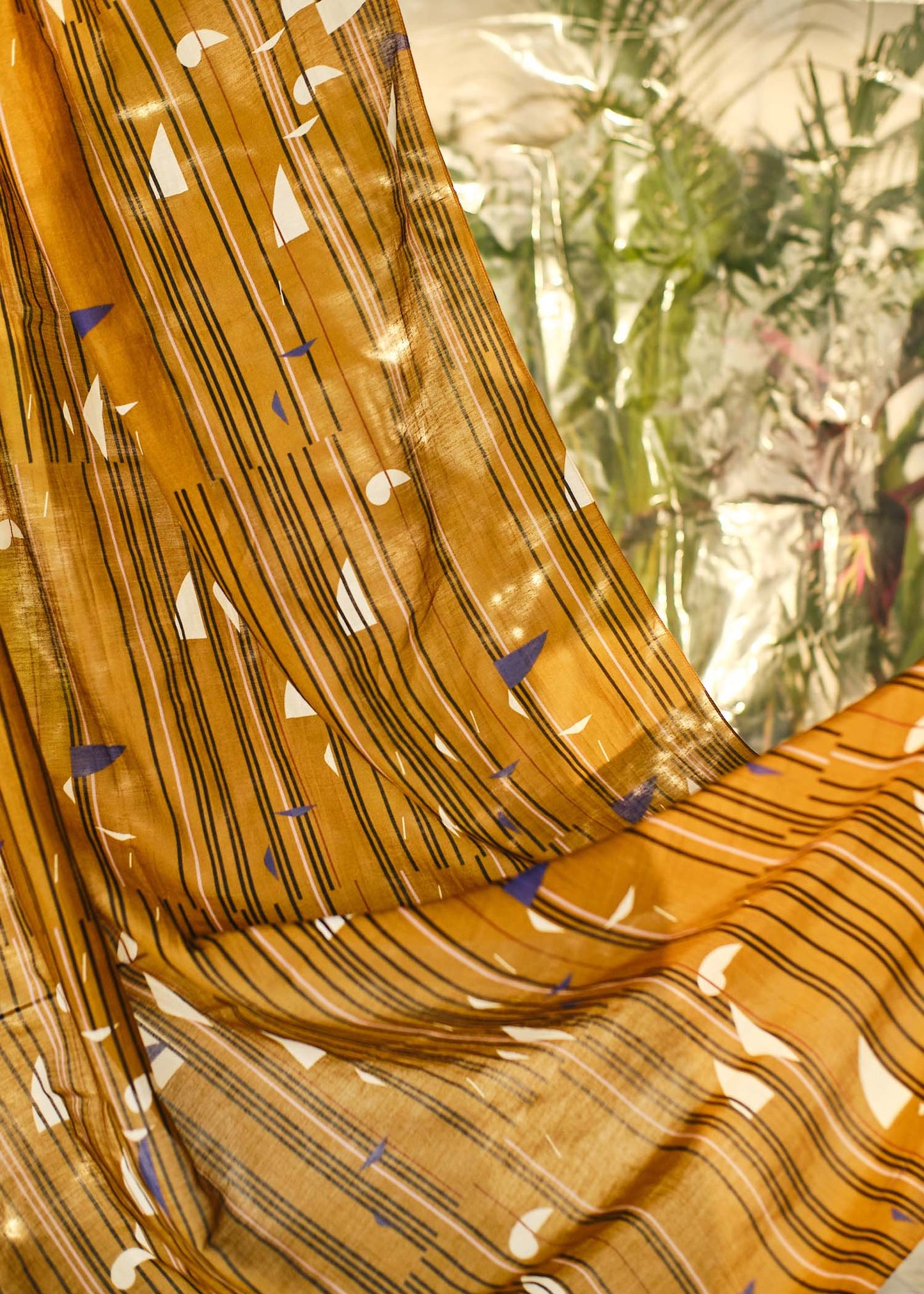 Neel Mustard - Cotton Silk Long Scarf
