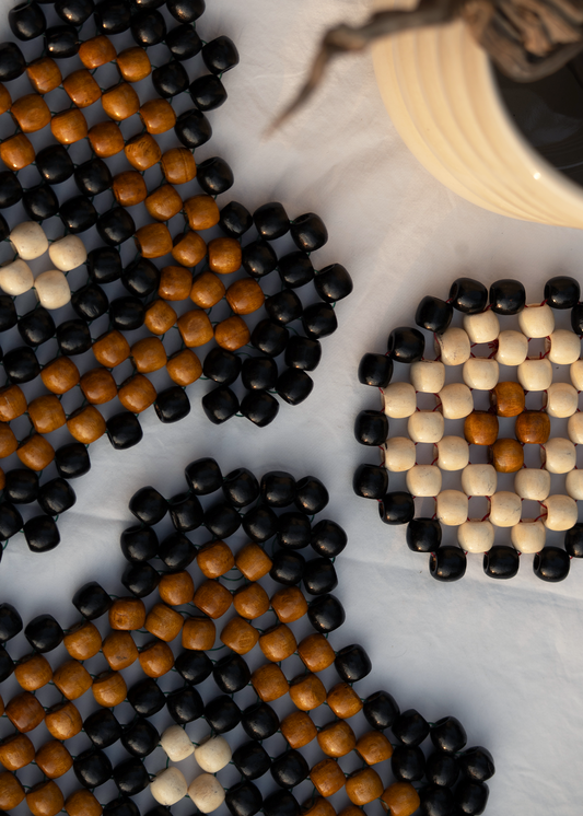 Checkers Trivet - Black (Set of 2)