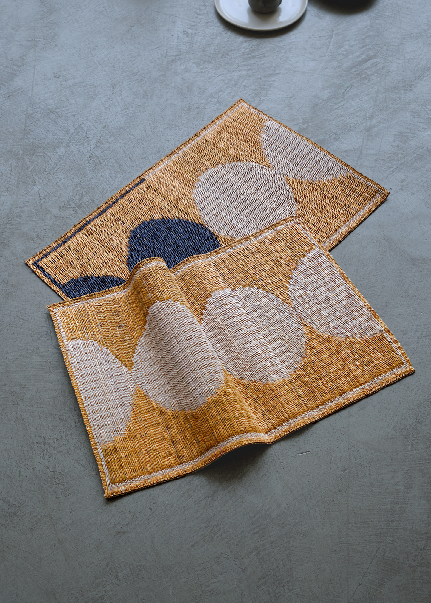 Wabi Handwoven Masland Placemats - Set of 2 in Black & White